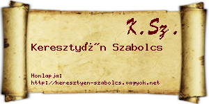 Keresztyén Szabolcs névjegykártya